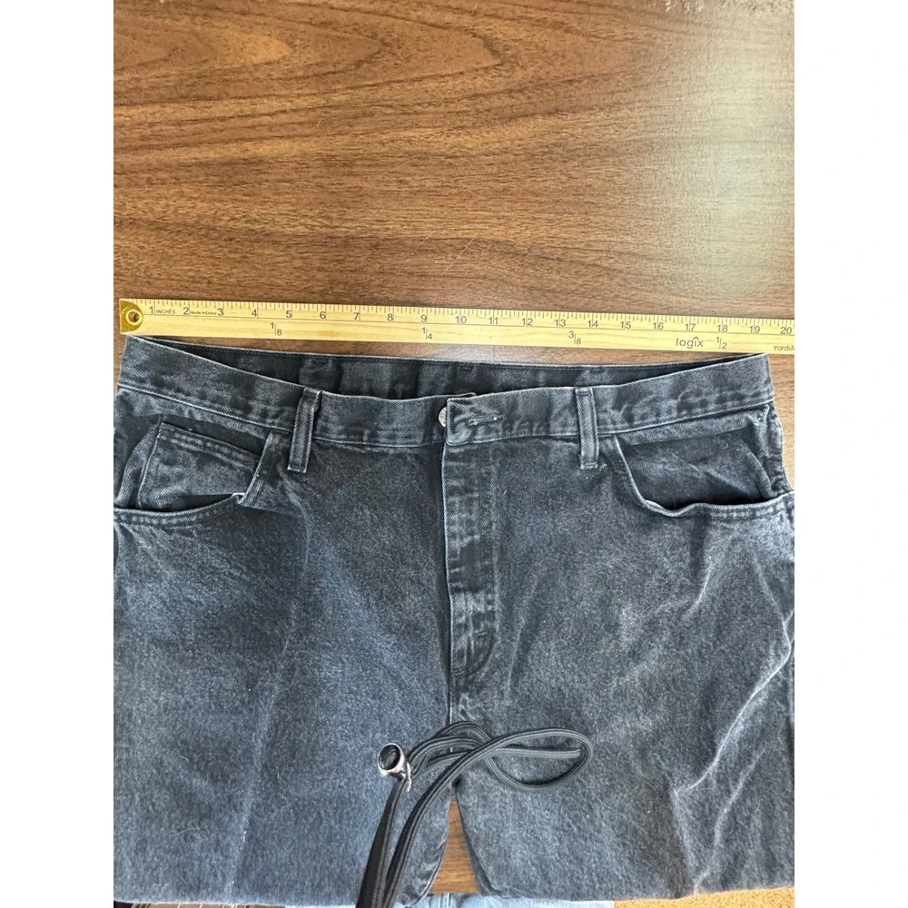Rustler Jeans Black Regular Fit Straight Leg Denim Pants 87634CB 40x29